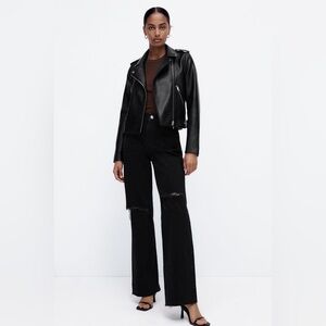 Zara Faux Leather Biker Jacket